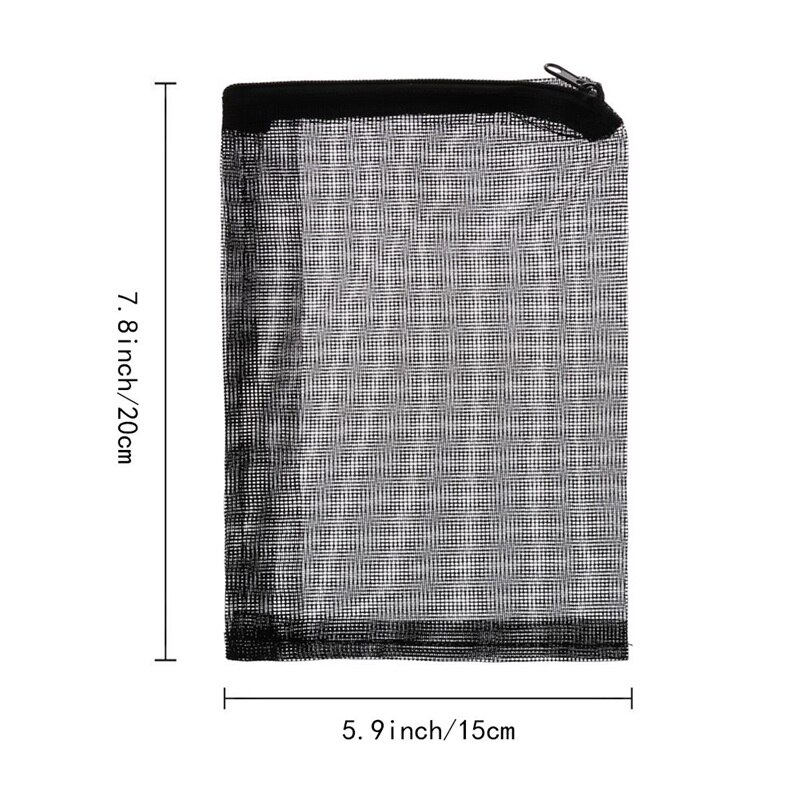 Polyester filtre maille filet sac Aquarium Aquarium étang médias fermeture éclair blanc 20x15 Cm