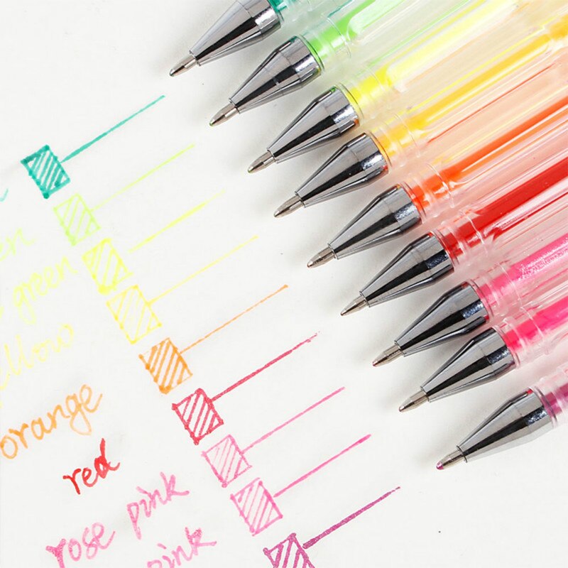 100 Colors Flash Gel Pens Set Glitter Gel Pen for Adult Coloring Books Drawing Doodling Art Markers