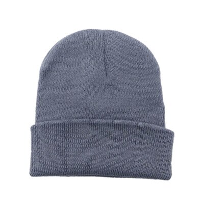 Bonnet unisexe solide | Mélange de laine, bonnet unisexe, bonnet d'automne et d'hiver, casquette tricotée chaude pour hommes et femmes, chapeaux Gorro bonnets de Ski: Light Gray