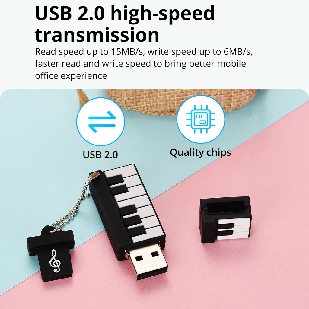 cartone animato pianoforte chiave veloce unità 64GB memoria bastone USB veloce unità 64 gb2.0 cartone animato penna unità 64GB USB bastone 64GB regalo USB