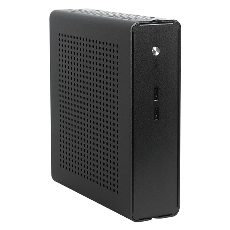 Mini custodia Itx Computer Desktop Mini custodia custodia in alluminio Itx Mini custodia da tavolo custodia di controllo industriale: Black