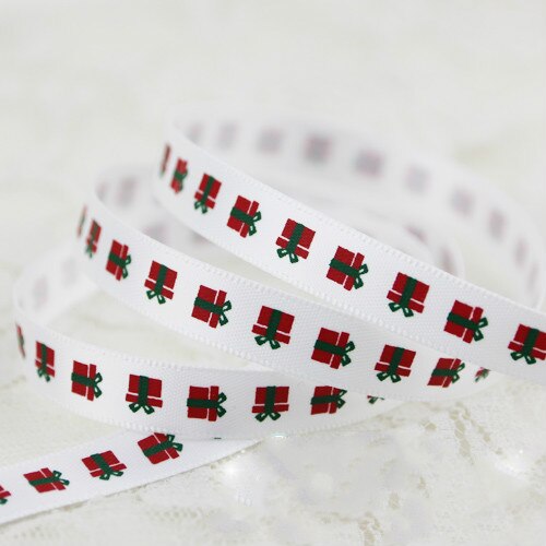 Rubans en Satin -grain 10mm, 2 mètres/lot, pour décoration de la saint-valentin, noël, pour emballage: Red Gift Box