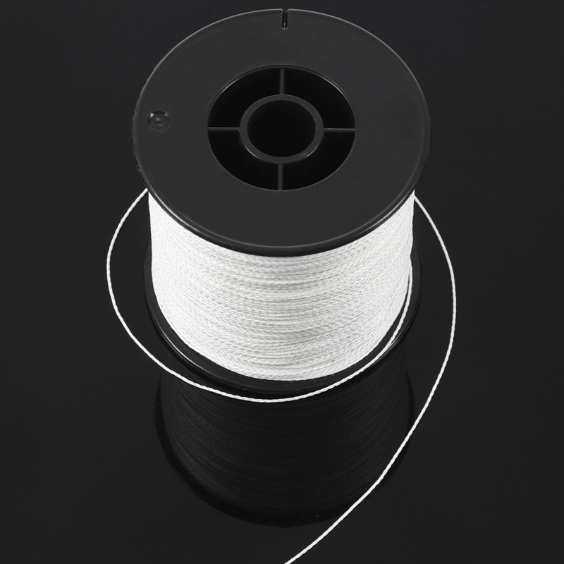 2 Pcs 500M 100LB 0.5Mm Super Sterke Gevlochten Vislijn Pe 4 Strengen, Wit &amp; Blauw