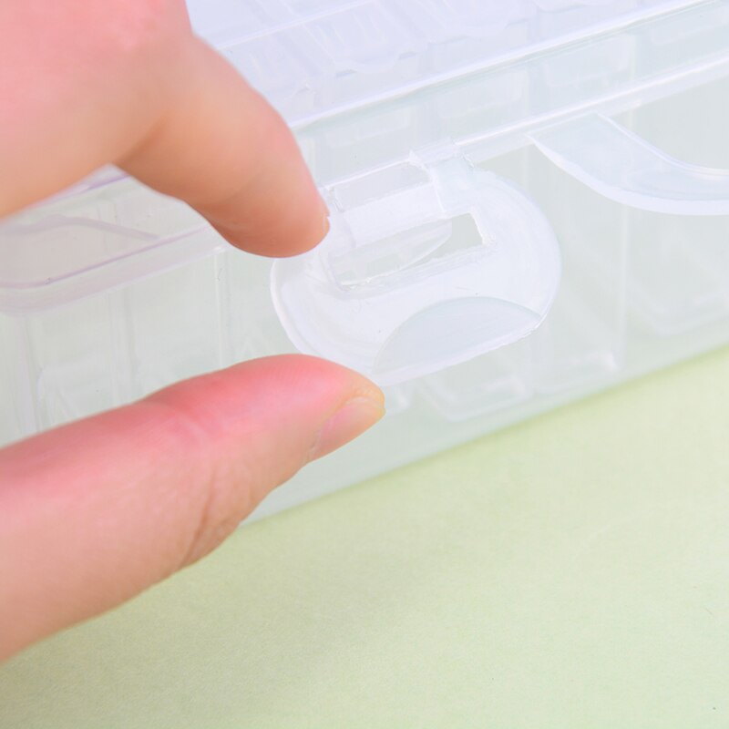 Diamond Embroidery Diamond Painting Tool 64 Lattice Transparent Plastic Storage Box 64 Grid Jewelry Drill Storage Box