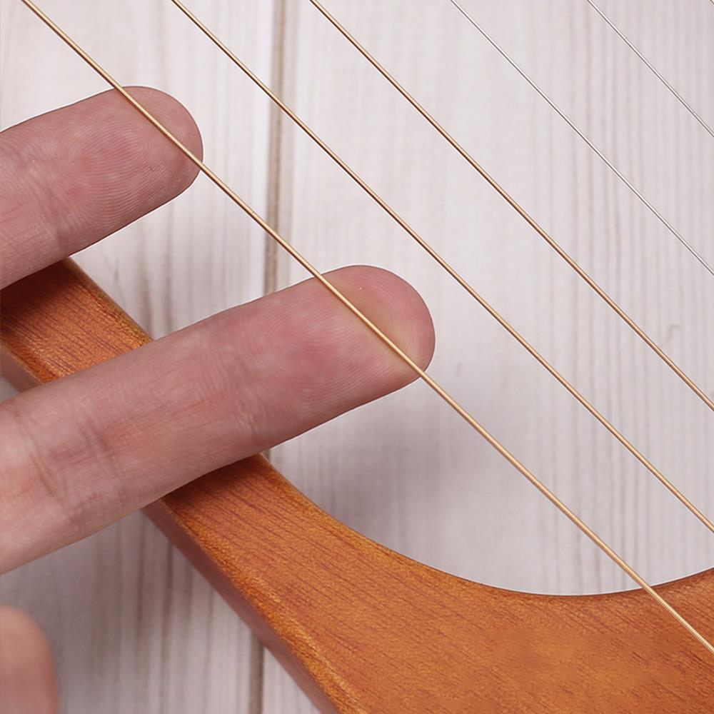 7-- snarige lierharp snaarinstrumenten engelse handleiding liqin met stemsleutel metalen snaren mahonie lichtgewicht kinderen
