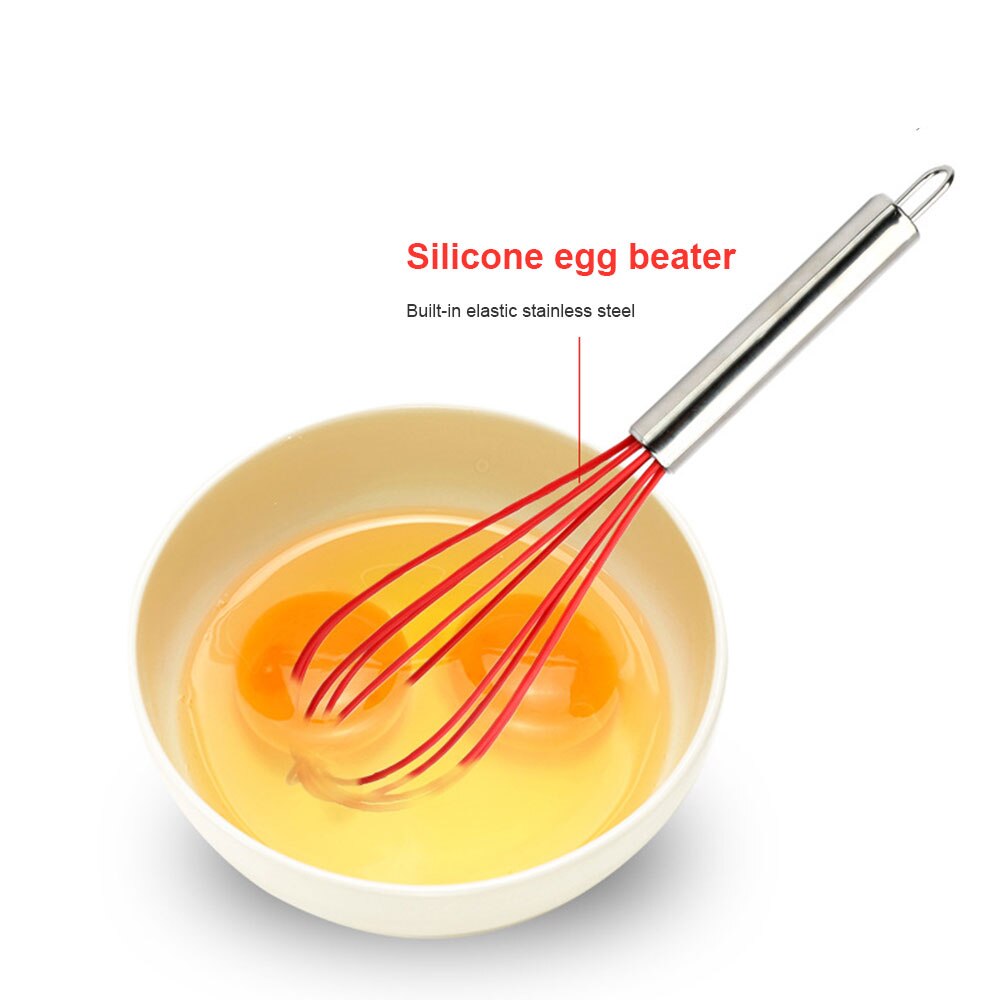 Juego de utensilios de cocina duraderos de grado alimenticio herramientas de cocina de alta resistencia a la temperatura 5 unids/set rojo/Negro sartén antiadherente de silicona cucharón