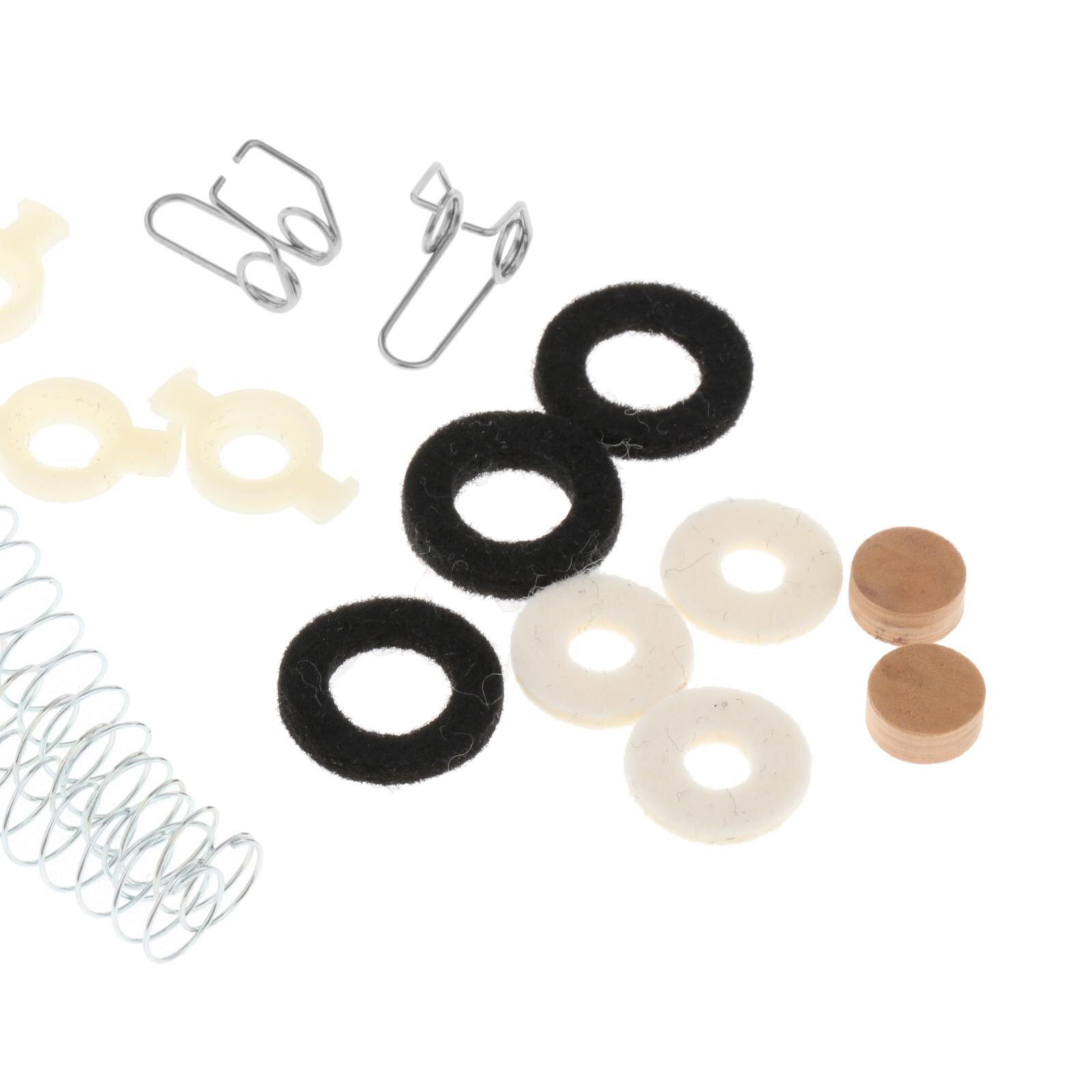 Kit de réparation de Piston de trompette, 16 pièces, repose-ressort, coussinet de Valve en feutre, coussinet de liège pour trompette Cornet, accessoires de remplacement
