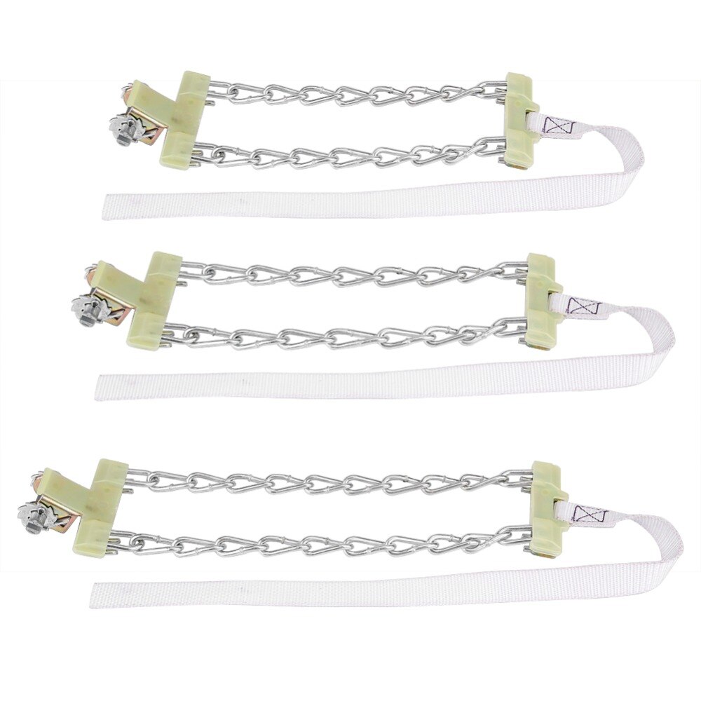 3 uds cadena antideslizante de acero antideslizante para neumáticos, cadena de Clip para Seguridad automotriz de lodo de nieve para coches, camiones, SUV, accesorios universales para neumáticos