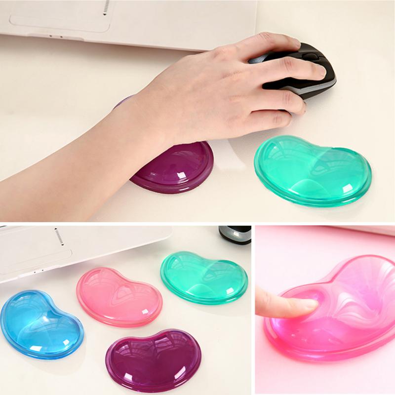 3D Wrist Rest Mouse Pad For Office Work Heart-shaped Comfort Silica Gel Hand Pillow Memory Cotton