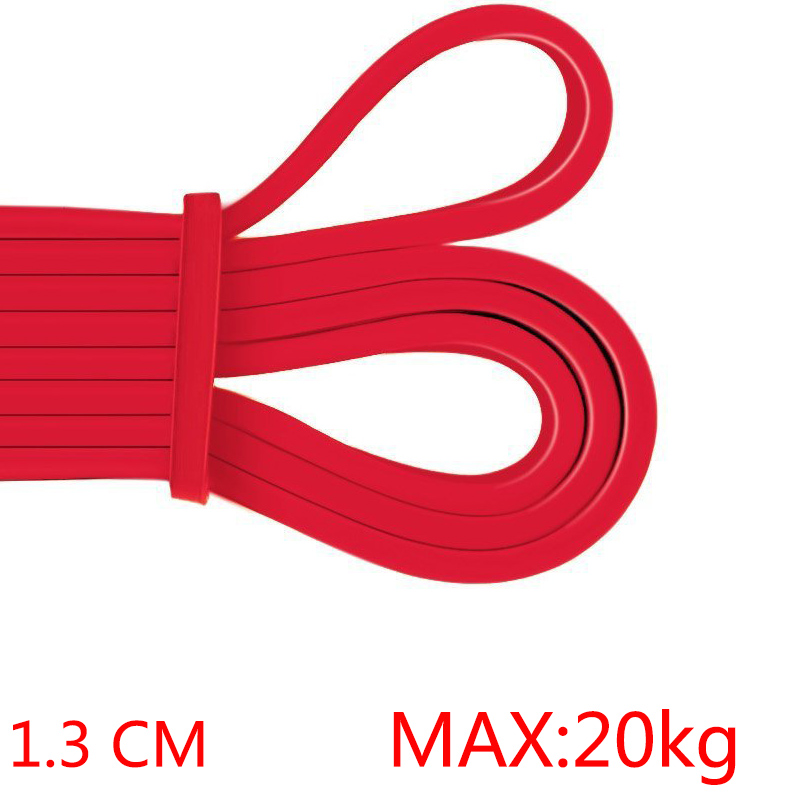 208cm naturlige latex pull up fysio modstandsbånd fitness crossfit loop bodybulding yoga trænings fitnessudstyr: Rød