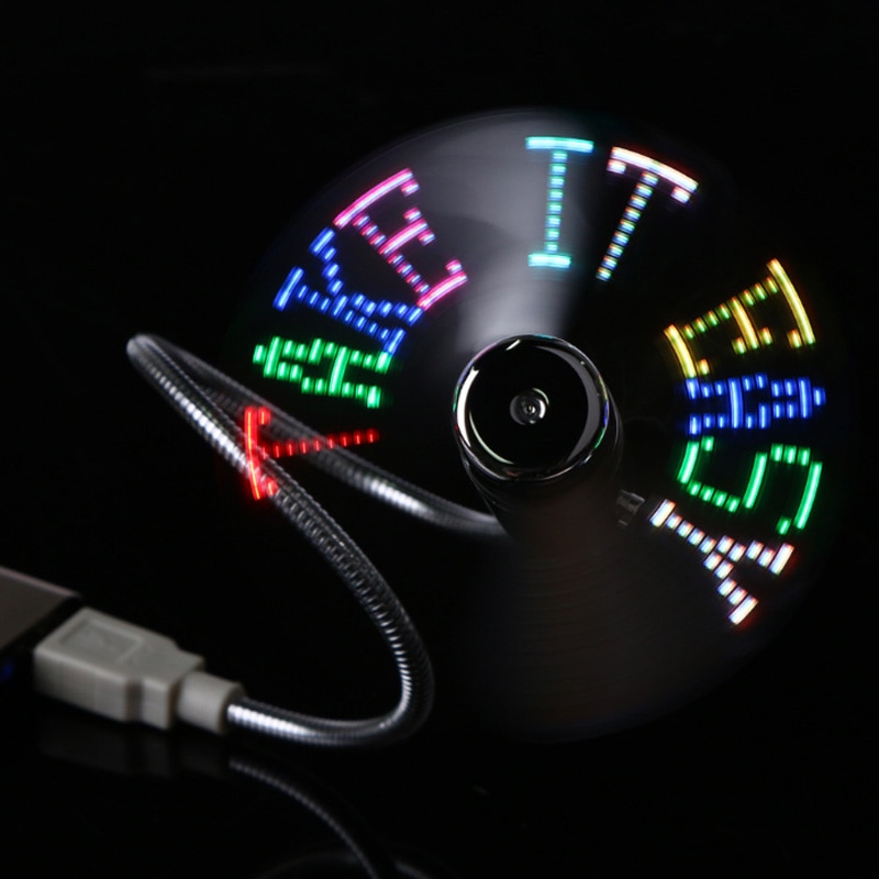 USB Fan Flexible Gooseneck LED Programmable Fan for PC Laptop Notebook Desktops NC99