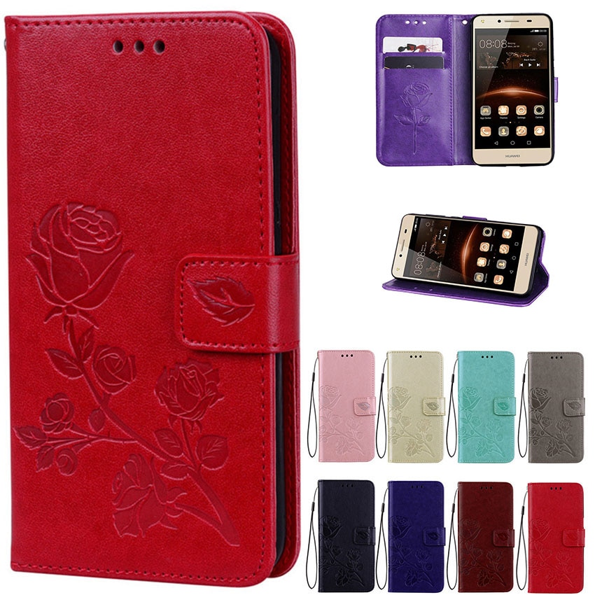 Étui à rabat en cuir pour huawei honor 5a y5 ii, housse pour huawei  y5 ii 5.0 étui portefeuille 2 pouces pour huawei honor  y5 ii 5a housse lyo -l21