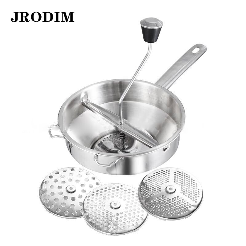 Moulin rotatif manuel en acier inoxydable, idéal pour faire de la purée ou des soupes de légumes, des tomates, outils de cuisine