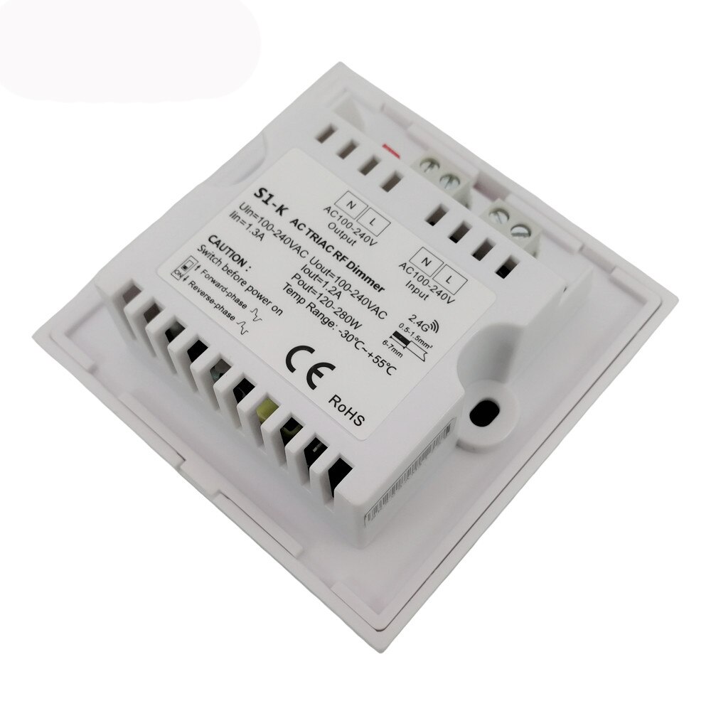 Regulador Triac Led de 100V -240V, entrada 1,2a, salida, borde trasero, perilla de Panel de montaje en pared, CA 220V, Bombilla de lámpara de alto voltaje,
