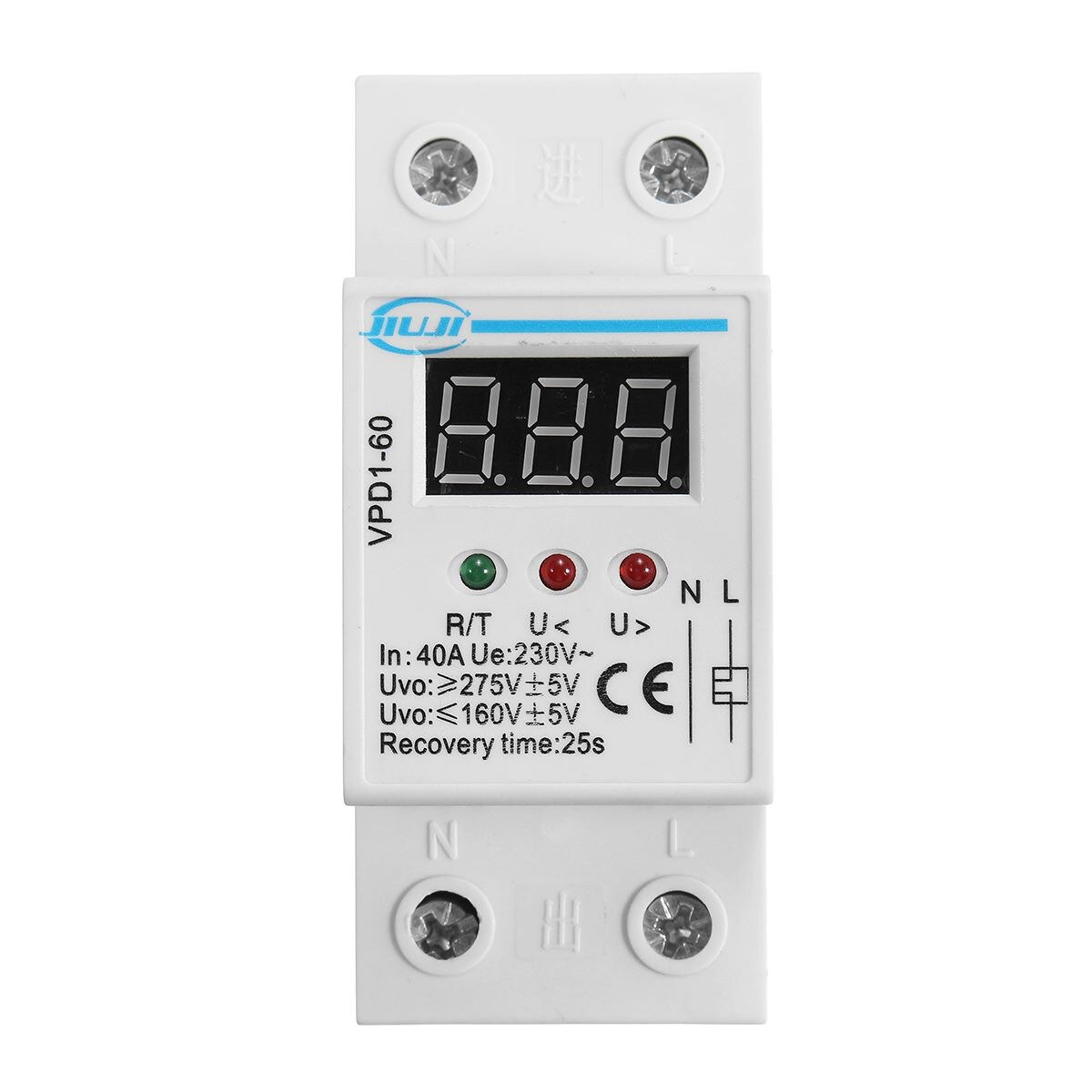 40A zabezpieczenie przeciwprzepięciowe automatyczne ponowne podłączenie przerywacz nad i strąk napięciem nad prądem zabezpieczenie przed wyciekiem