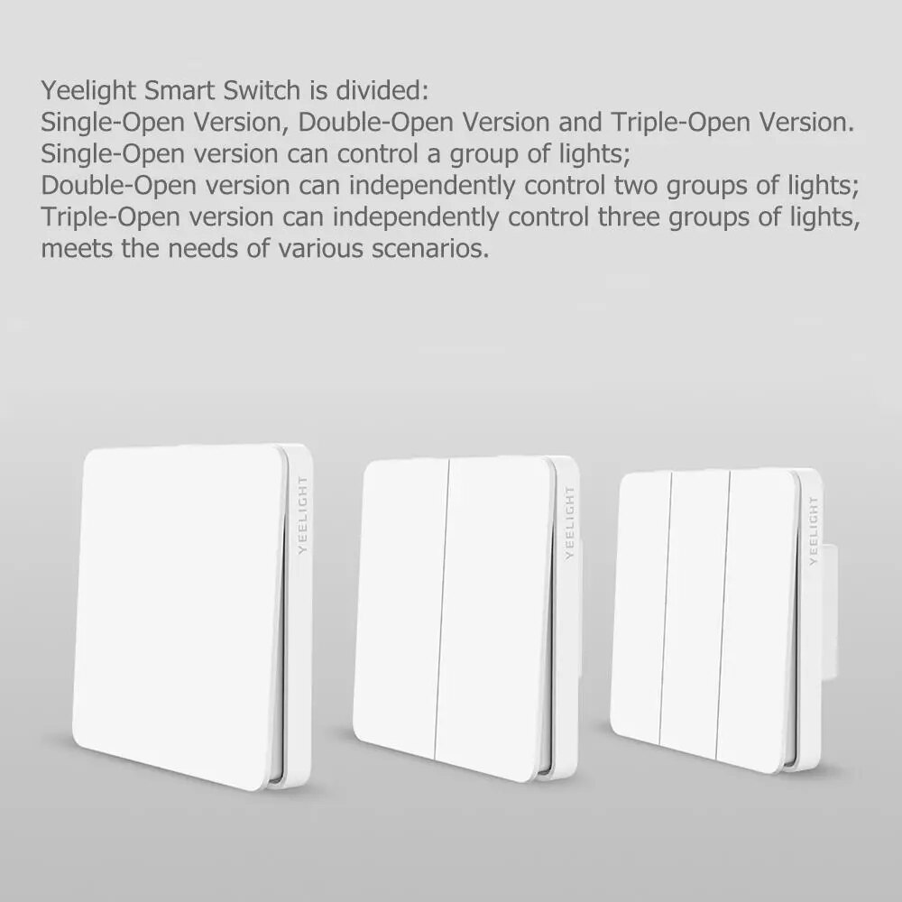 Interruptor inteligente Yeelight YLKG12YL YLKG13YL, interruptor de luz inalámbrico con Control remoto para luces inteligentes Mijia de Mi Home