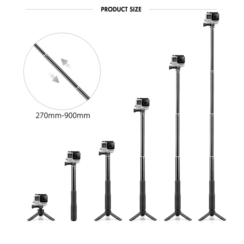 Vamson-accesorios para Gopro Hero 7 6 5, correa para el pecho, monopié, trípode, correa para la cabeza, para eken h9, Xiaomi, SJCAM, SJ4000, VS67