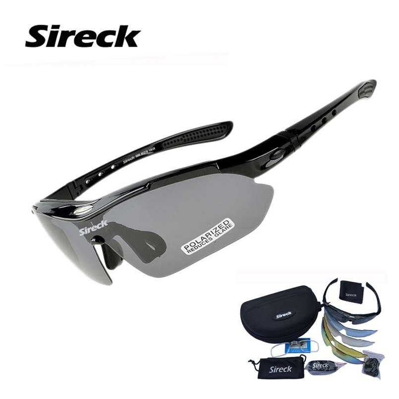 Sireck 5 Lens Sport Fishing Sunglasses Polarized UV400 Sun Glasses Outdoor Night Vision Glasses Cycling Hiking Goggles Eyewear