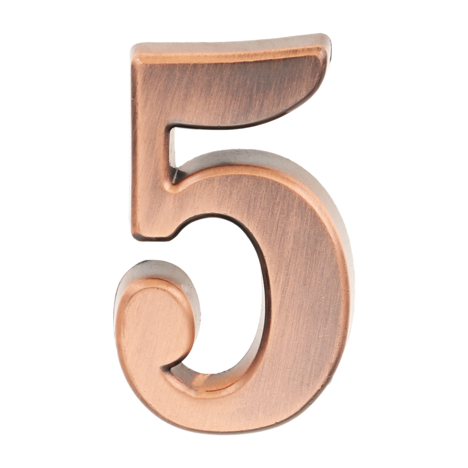 3/4 Digit House Number Door Plate Imitation Metal Sign Plastic Outdoor Mailbox Hotel Apartment 0-9 with Self Adhesive Sticker: Gold