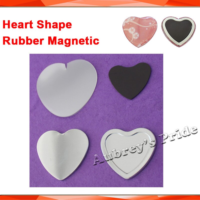 Hartvorm 57x52mm Compleet 100 Sets Zachte Rubber Magnetische Supply Materialen voor Pro Alle Stalen Kenteken Maker