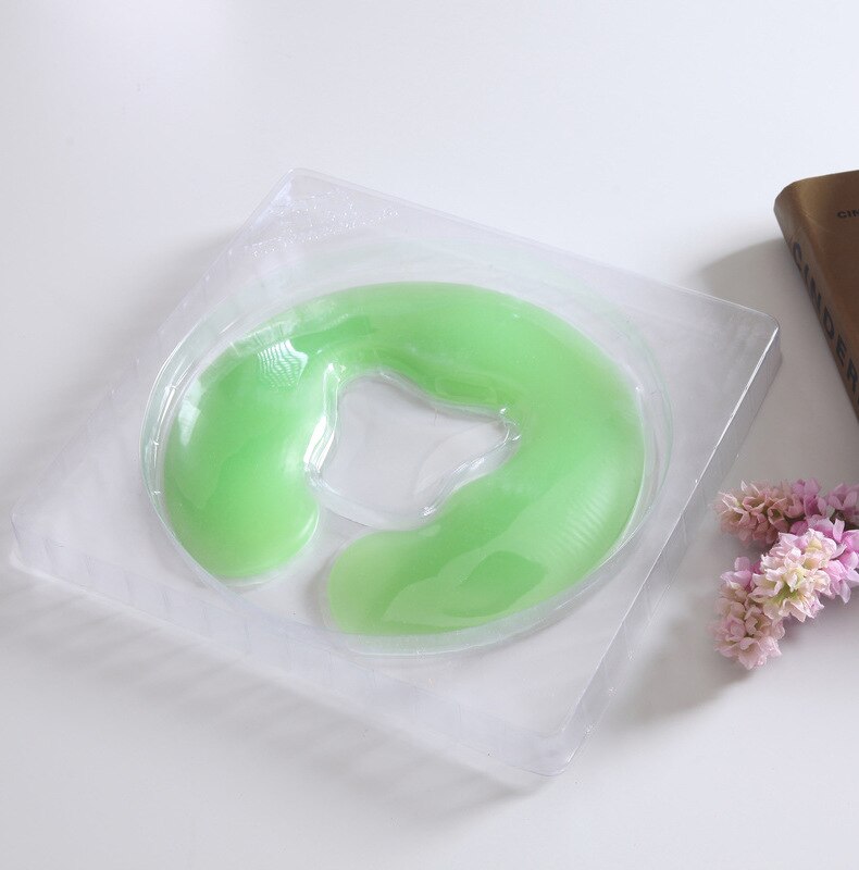 1 stk 650g blødt silicium spa u form massage pude spa gel pad ansigt slappe af kropsmassage vugge pude sundhedspleje: Grøn