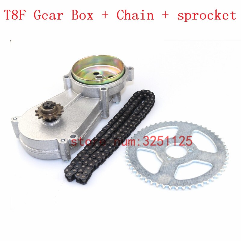 T8F liya front gearbox transmission gear box+t8f chain+Chain plate for Mini moto ATV 47cc 49cc pocket bike 2 stroke engine part
