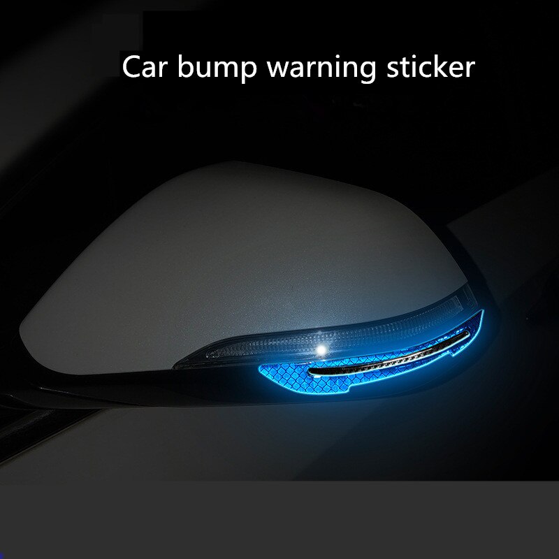Car Rearview Mirror Reflective Stickers for Toyota Auris Camry RAV4 Avalon Yaris Verso: Blue