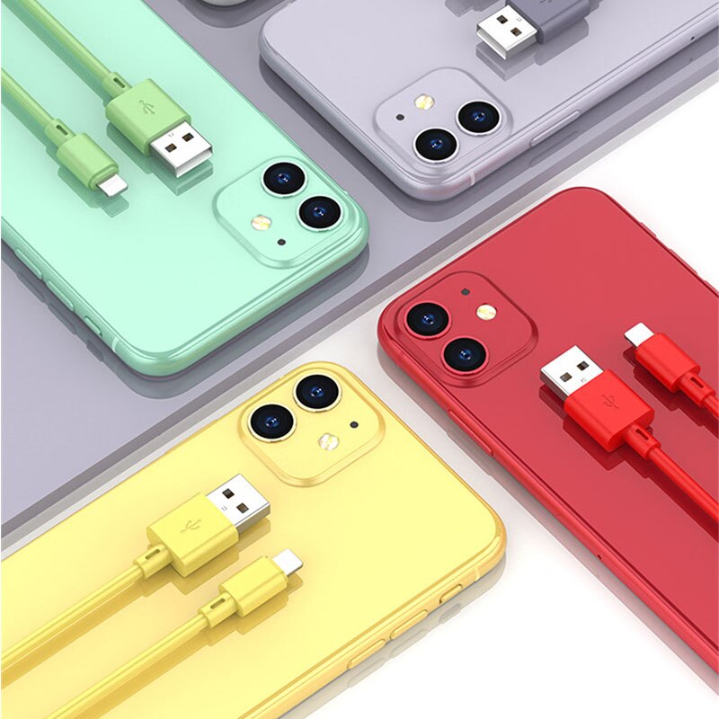 USB di Ricarica Veloce per il iphone 11 pro X XR XS Max 7 8 6 6S più 5 4S ipad cavo di Dati del caricatore del Cavo di Filo di silicone Liquido di Origine