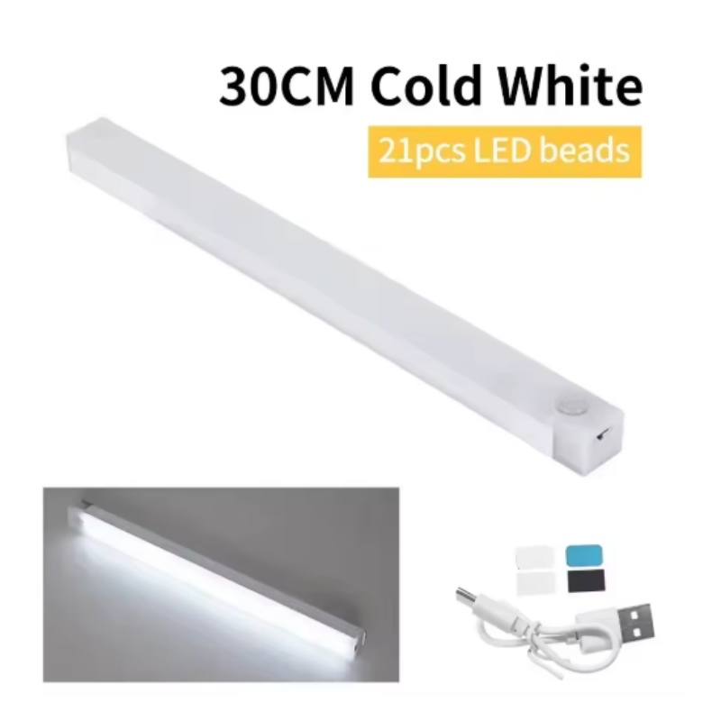 Bewegingssensorlicht Draadloos LED-nachtlampje USB oplaadbaar nachtlampje Kast Kledingkastlicht onder achtergrondverlichting voor keuken Led: Paars