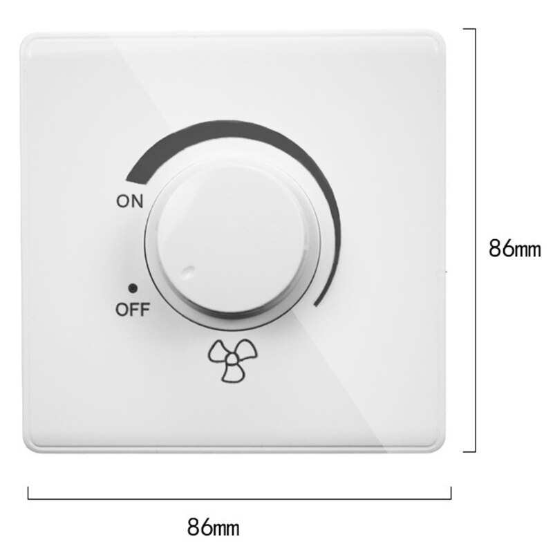 Controlador de velocidad continuo para ventilador de techo, interruptor de atenuación de pared, 220V, 10A, 86 tipos
