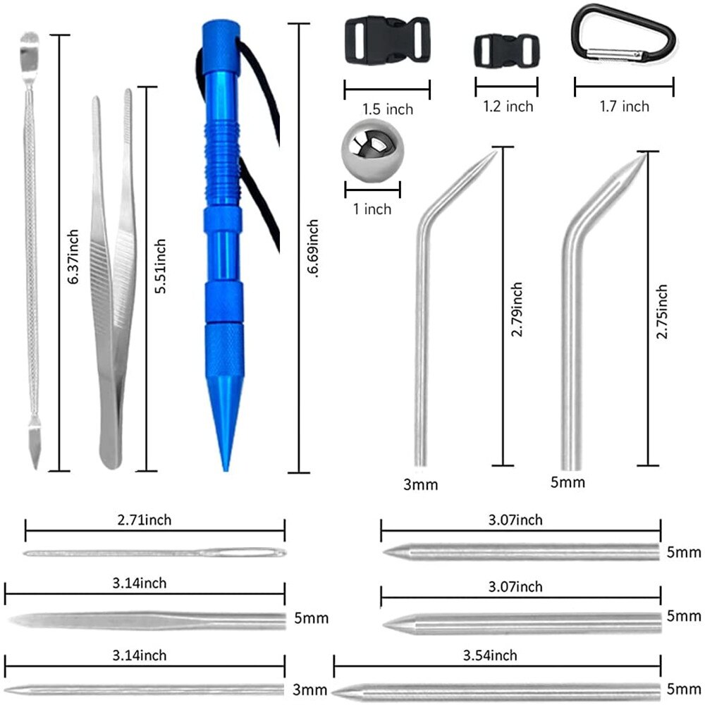 Paracord Bracelet Jig Wristband Maker Kit Adjustable Metal Weaving DIY Craft Maker 4" to 13" Knotter Tools With Paracord Needle