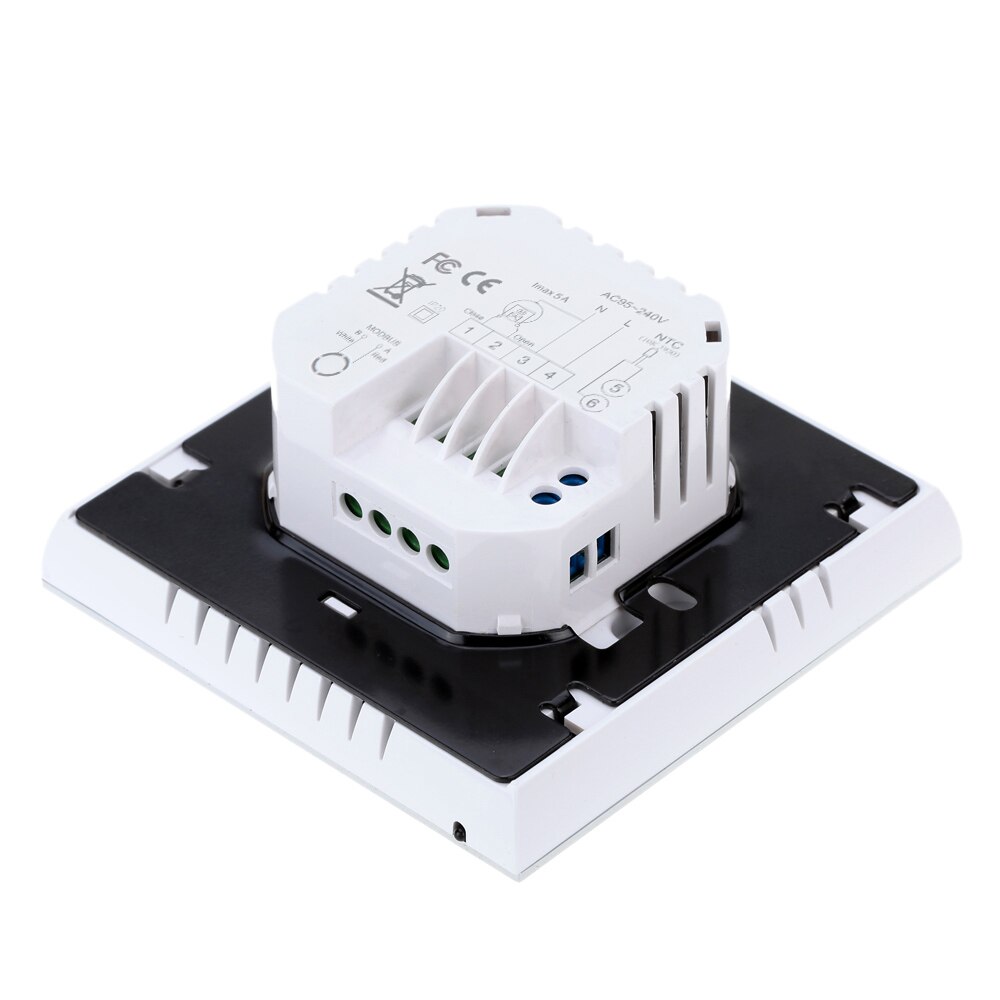 5A 110-230V 660W Weekly Programmable LCD Display Touch Screen Water Heating Thermostat Room Temperature Controller