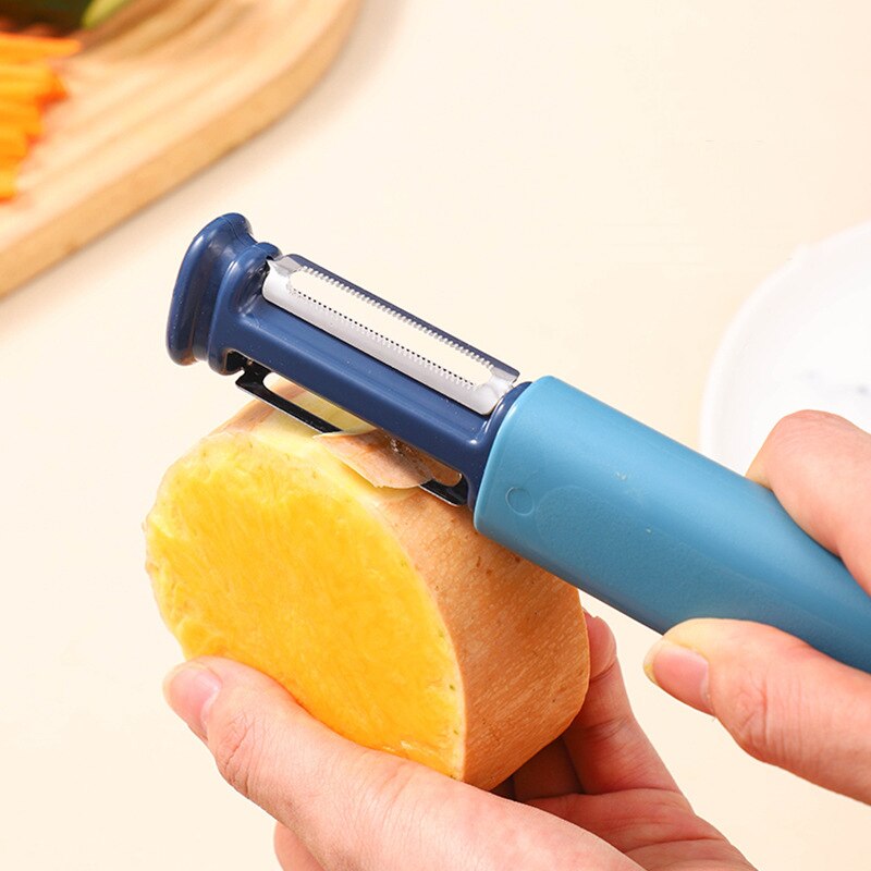 Épluche-légumes multifonctions en acier inoxydable, ustensile de cuisine 2 en 1 pour éplucher les carottes et les fruits