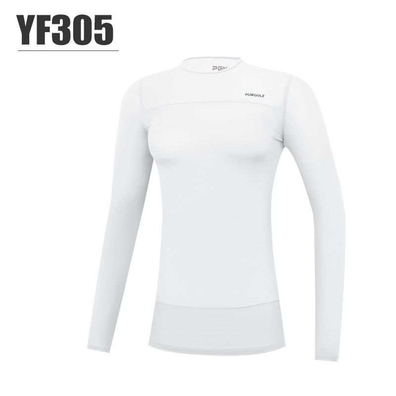 Pgm golf skjorte sommer kvinder t-shirts anti uv tøj kvinder is silke solbeskyttelses skjorte ultratynde åndbare casual skjorter: Hvid stil 1 / S