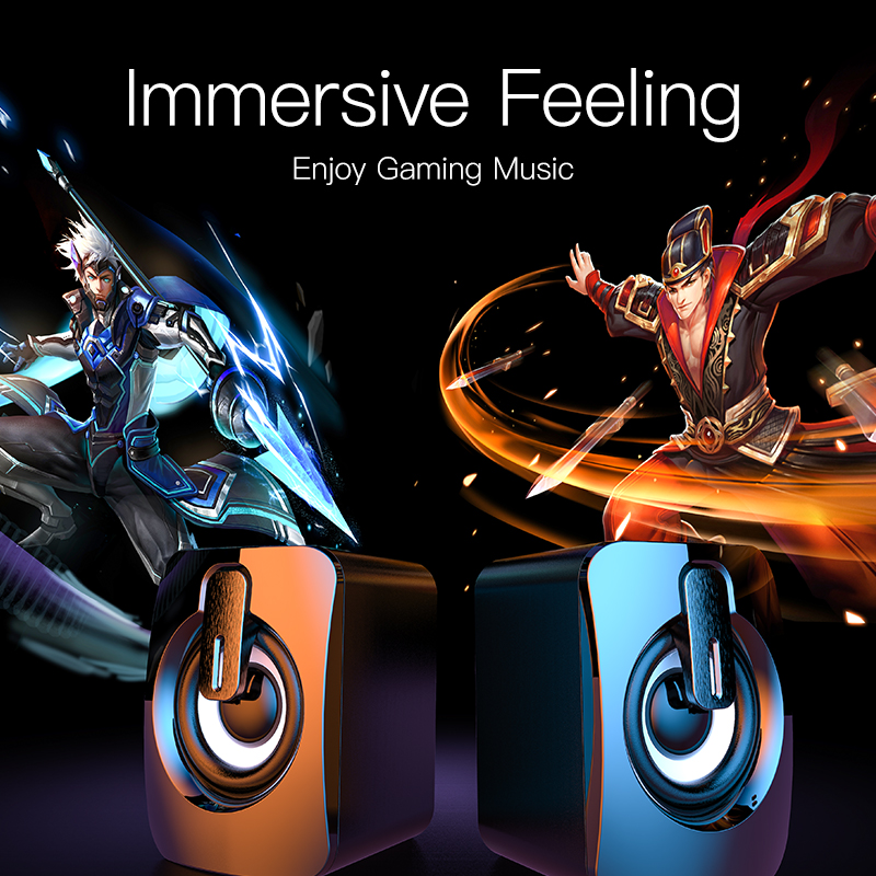 Computer Schreibtisch Lautsprecher verdrahtet USB Mini Subwoofer Audio- Lautsprecher Stereo umgeben Tiefem Bass Heimkino Multimedia Lautsprecher