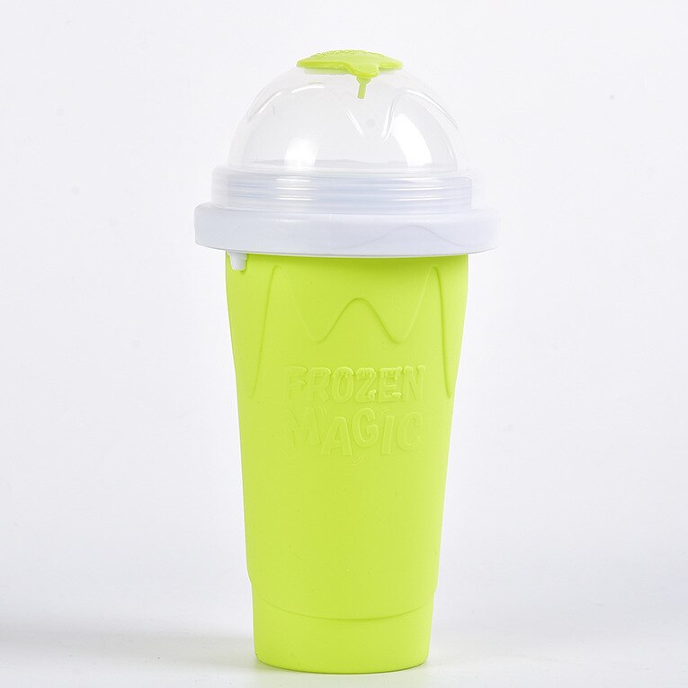 Hurtigfrosne smoothies nyligt holdbar slush ismaskine klem slush hurtig afkøling kop milkshake flaske smoothie kop: Gul