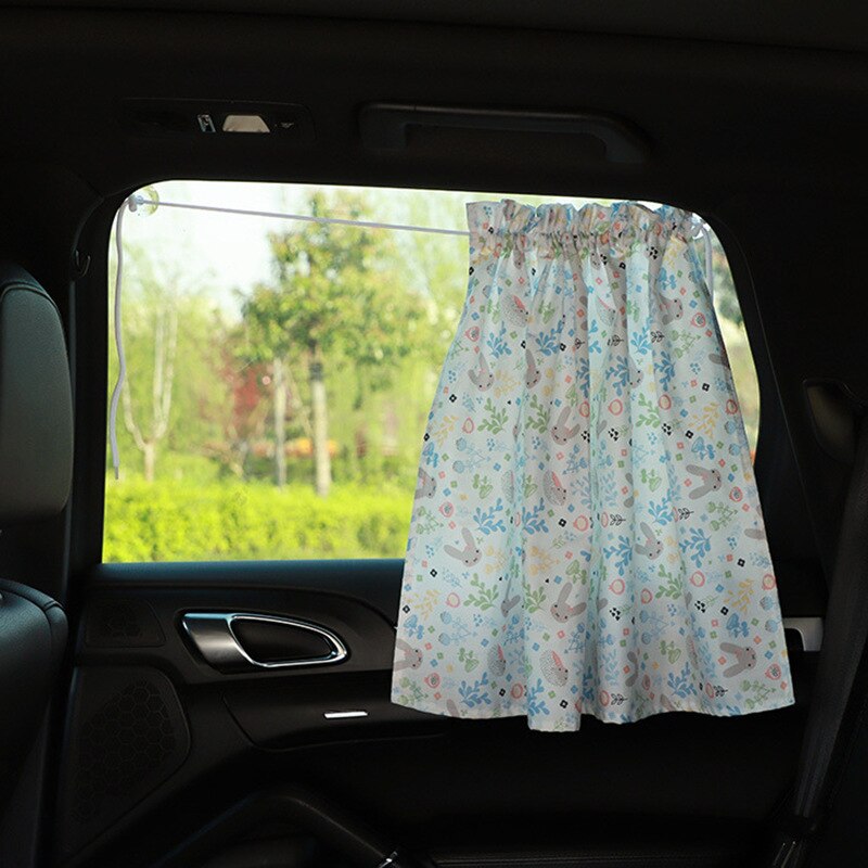 Pare-soleil pour pare-brise de voiture, rideau pare-soleil de voiture, joli pare-soleil de voiture imprimé, pare-soleil de voiture de dessin animé mignon, pour fenêtre arrière