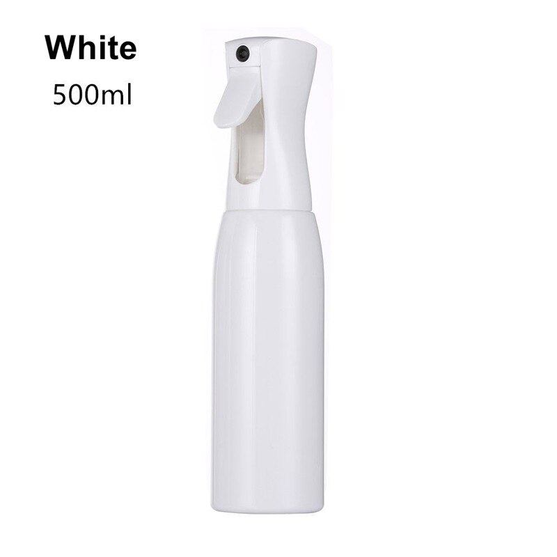Botella pulverizadora de alta presión para peluquería, bote rociador de niebla continua de 200ML/500ML, herramientas de peluquería, regadera rellenable: 500ml White