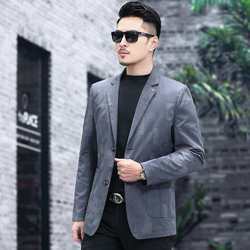 Traje informal de negocios para hombre, chaqueta de Traje individual con decoración occidental pequeña, novedad de primavera y otoño de 2022