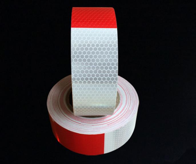 5cm*45m Self-adhesive PVC reflective warning safety tape truck road traffic construction site Reflector