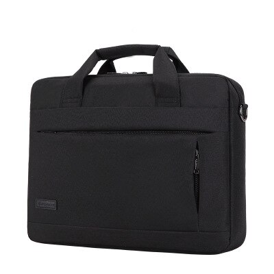 SHUJIN Grote Capaciteit Laptop Handtas Voor Mannen Vrouwen Reizen Aktetas Bussiness Notebook Tassen 14 15 Inch Macbook Pro PC: black 15inch