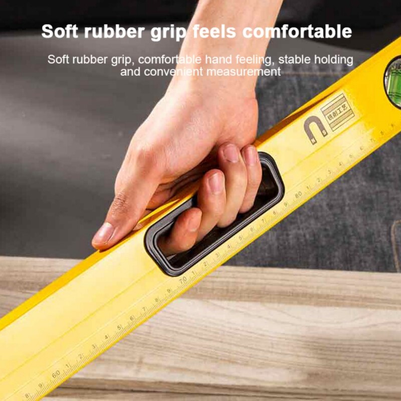 Deli Horizontal Ruler Aluminum Alloy Multi-Angle Horizontal Measuring Ruler Level Instrument High Intensity Magnetic DL291000