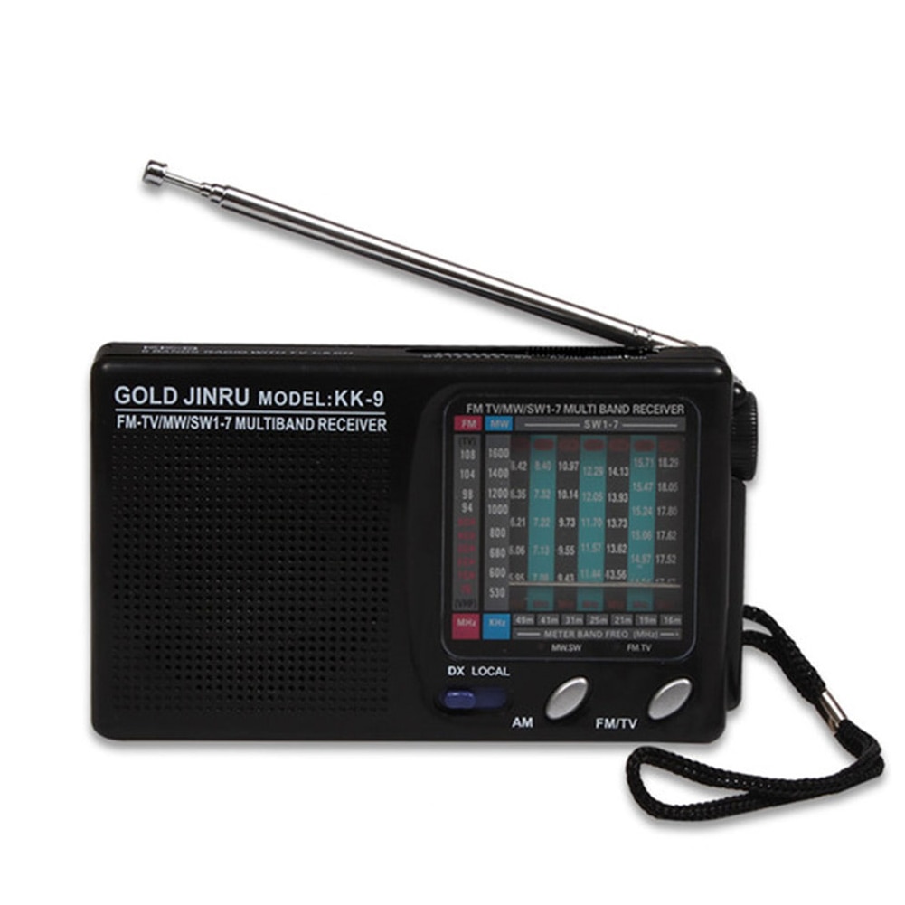 KK-9 Black Durable Wireless Radio AM/FM Mini Home ... – Grandado
