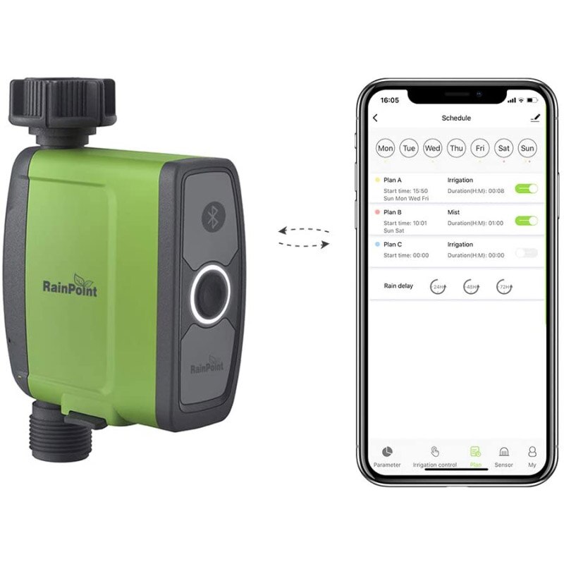 Programmable Bluetooth Water Timer Hose Faucet Timer Garden Soil Moisture Flow Meter Outdoor Automatic Watering Sprinkler System