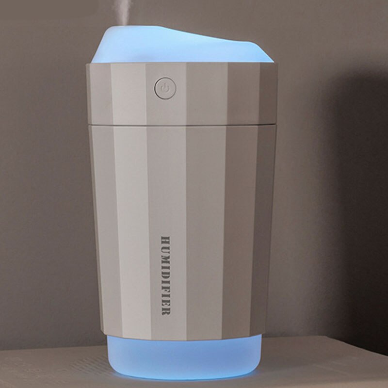 230Ml Milk Tea Cup Wireless Humidifier Built-in 1200Mah Battery, Colorful Lights, Car Home Air Purifying Humidifier