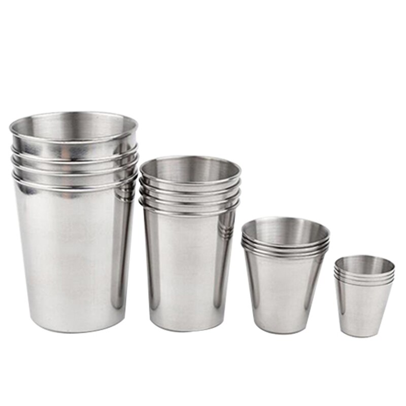 4 tipos 30ml/70ml/180ml/320ml aço inoxidável copo de vinho copos cerveja portátil café chá ao ar livre copo acampamento viagem conjunto