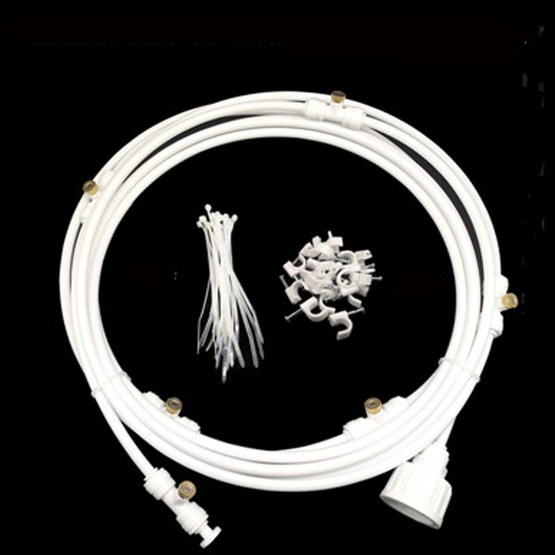 L306 6m slangar 6 st dimma sprinkler utomhus trädgård dimma kylsystem dimmunstycke sprinkler vatten kit system