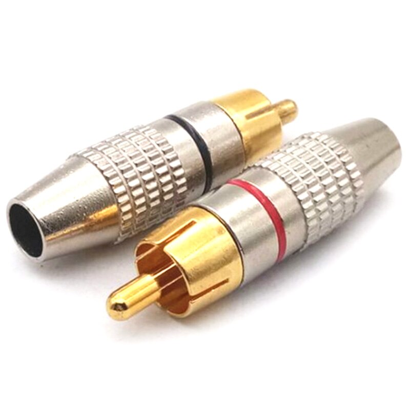 RCA Stecker o Video Locking Stecker Gold Überzogen-30 Pcs