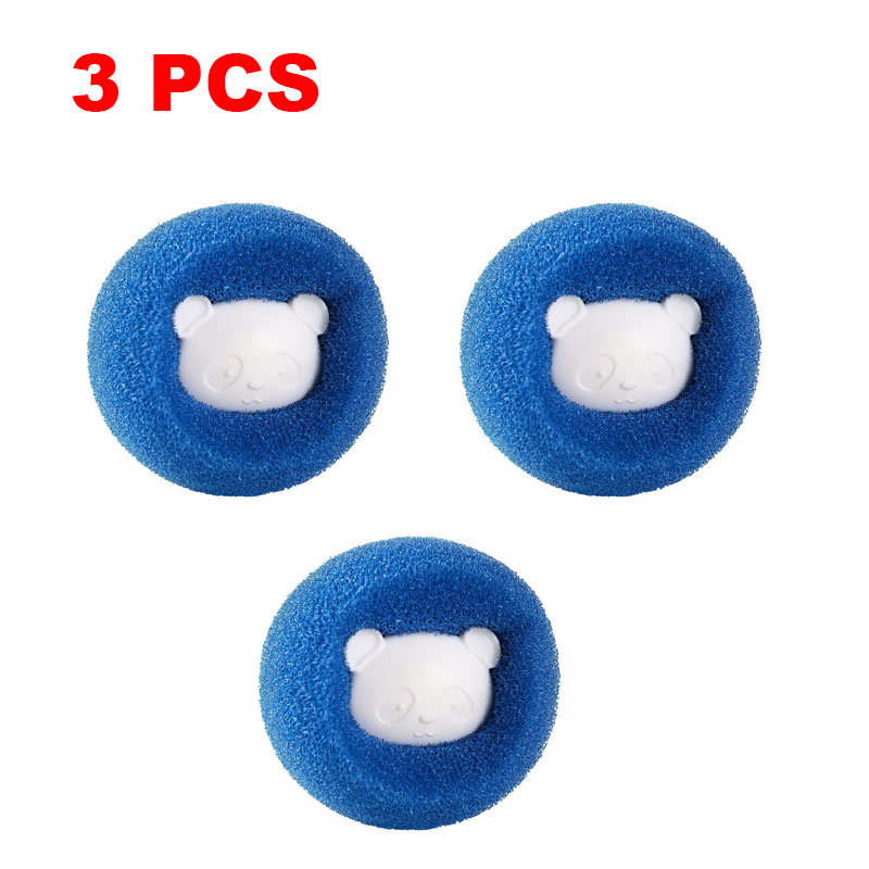 Bola de limpieza para lavadora, Bola de lavandería reutilizable, detergente Anti bobinado, productos para el hogar: Blue (3pcs)