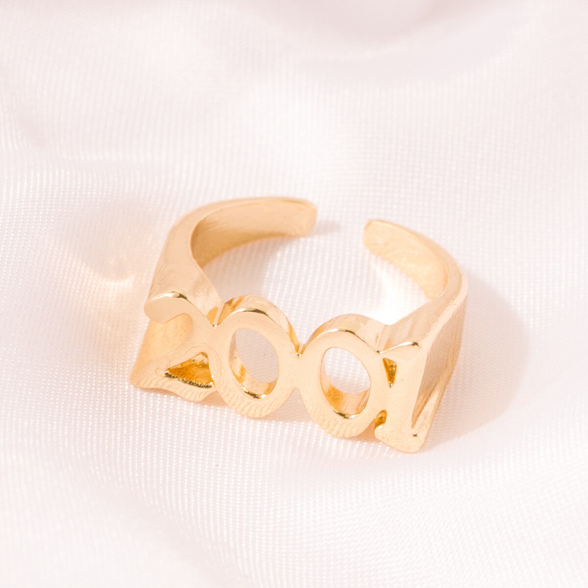 Year Number Ring for Women Stainless Steel Ring Simple Gold Rings Female Number Rings Best Friend Jewelry: 2001